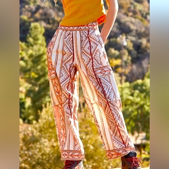 Free People-Visionary Printed Pants - Picture 2 of 9